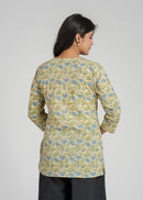 Block Printed Cotton Short Kurti