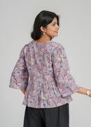 Block Printed Cotton Short Top