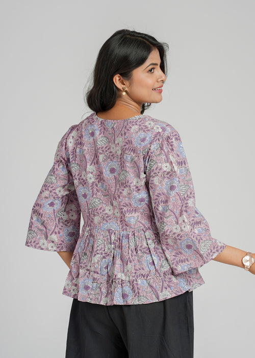 Block Printed Cotton Short Top