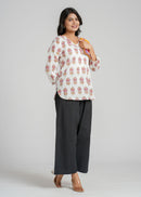 Block Printed Cotton Short Kurti