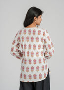 Block Printed Cotton Short Kurti