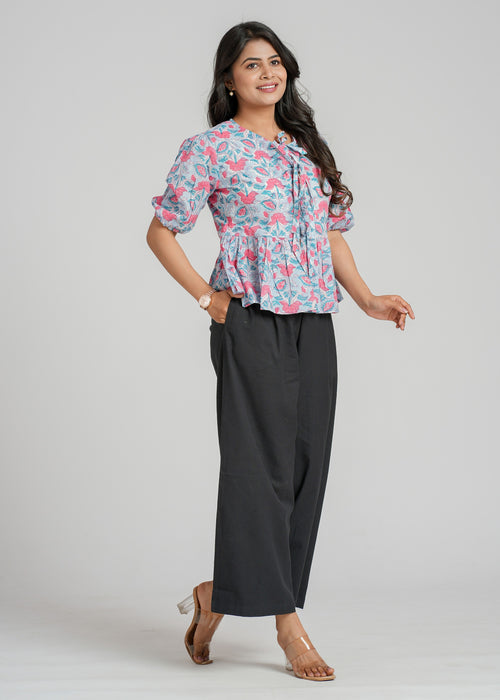 Block Printed Cotton Short Top