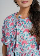 Block Printed Cotton Short Top