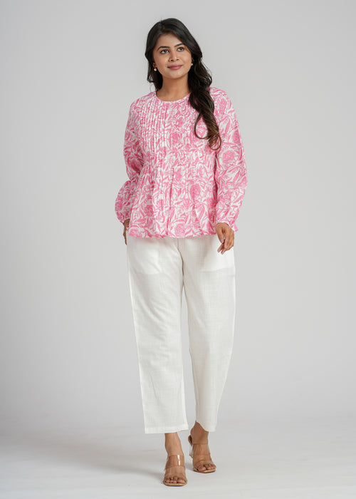 Block Printed Cotton Short Top