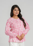 Block Printed Cotton Short Top