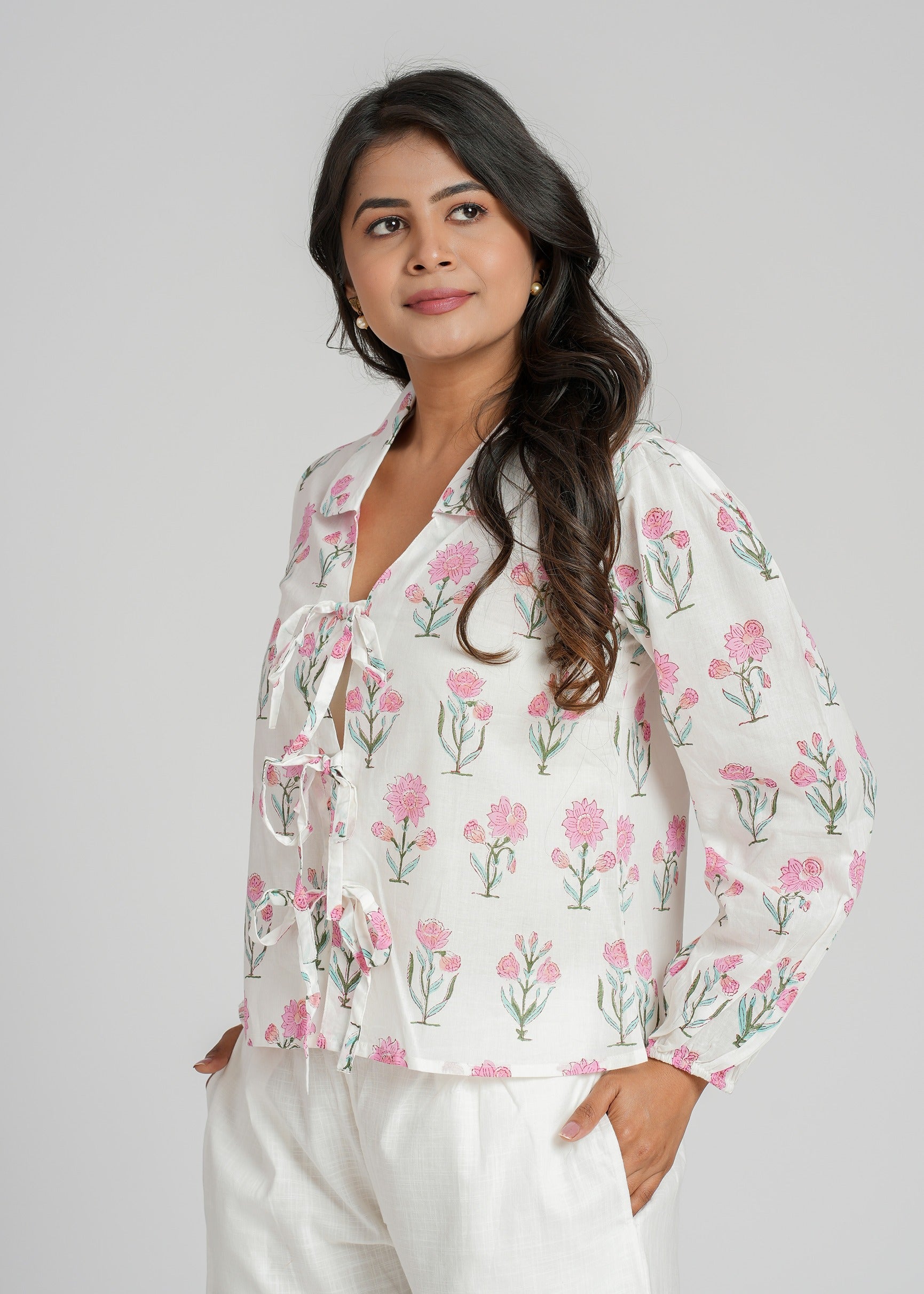 Women’s Cotton Block Printed Short Top