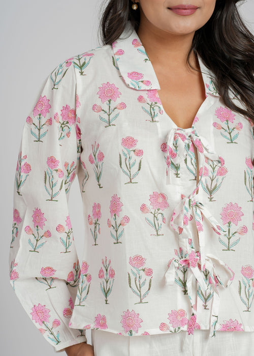 Women’s Cotton Block Printed Short Top