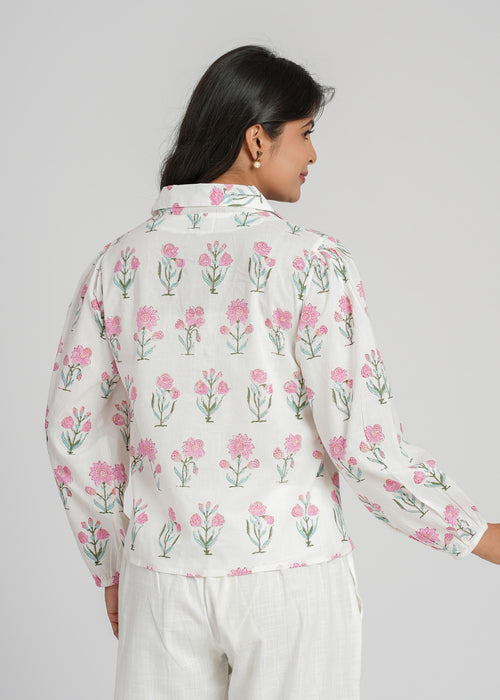 Women’s Cotton Block Printed Short Top