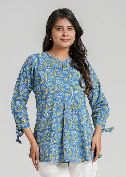 Block Printed Cotton Short Top