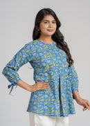 Block Printed Cotton Short Top