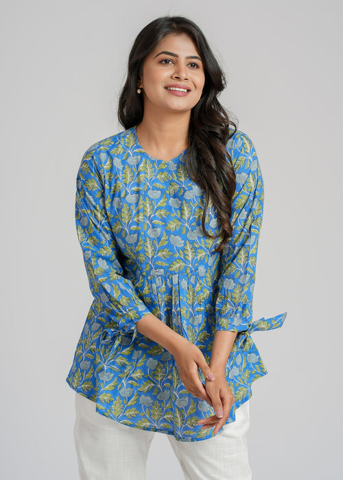 Block Printed Cotton Short Top