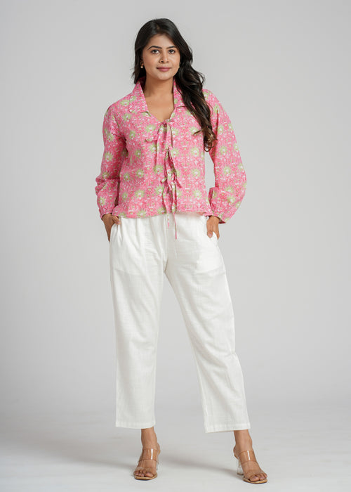 Women’s Cotton Block Printed Short Top