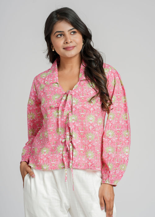 Women’s Cotton Block Printed Short Top