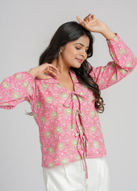 Women’s Cotton Block Printed Short Top