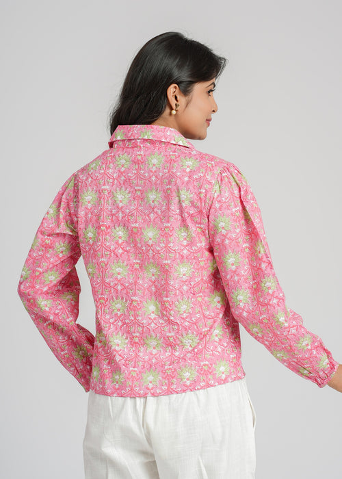 Women’s Cotton Block Printed Short Top