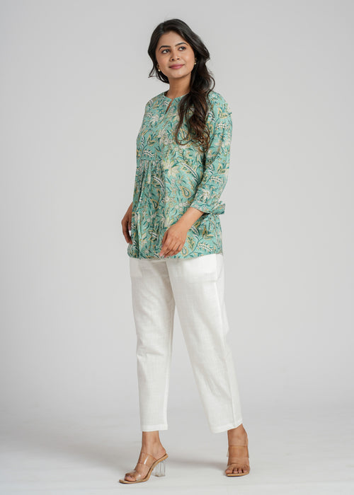 Block Printed Cotton Short Top