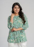 Block Printed Cotton Short Top