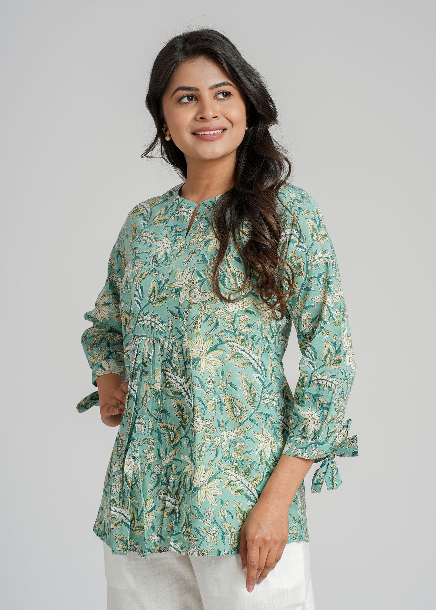 Block Printed Cotton Short Top