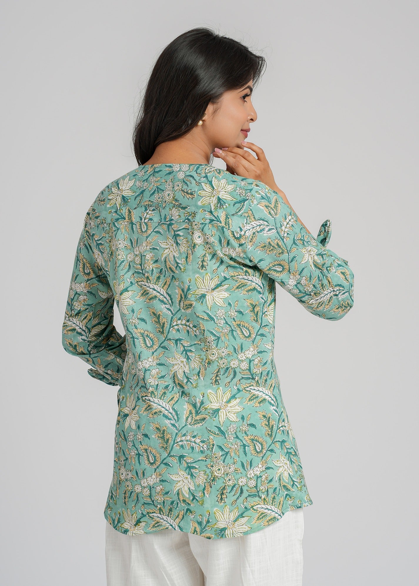 Block Printed Cotton Short Top