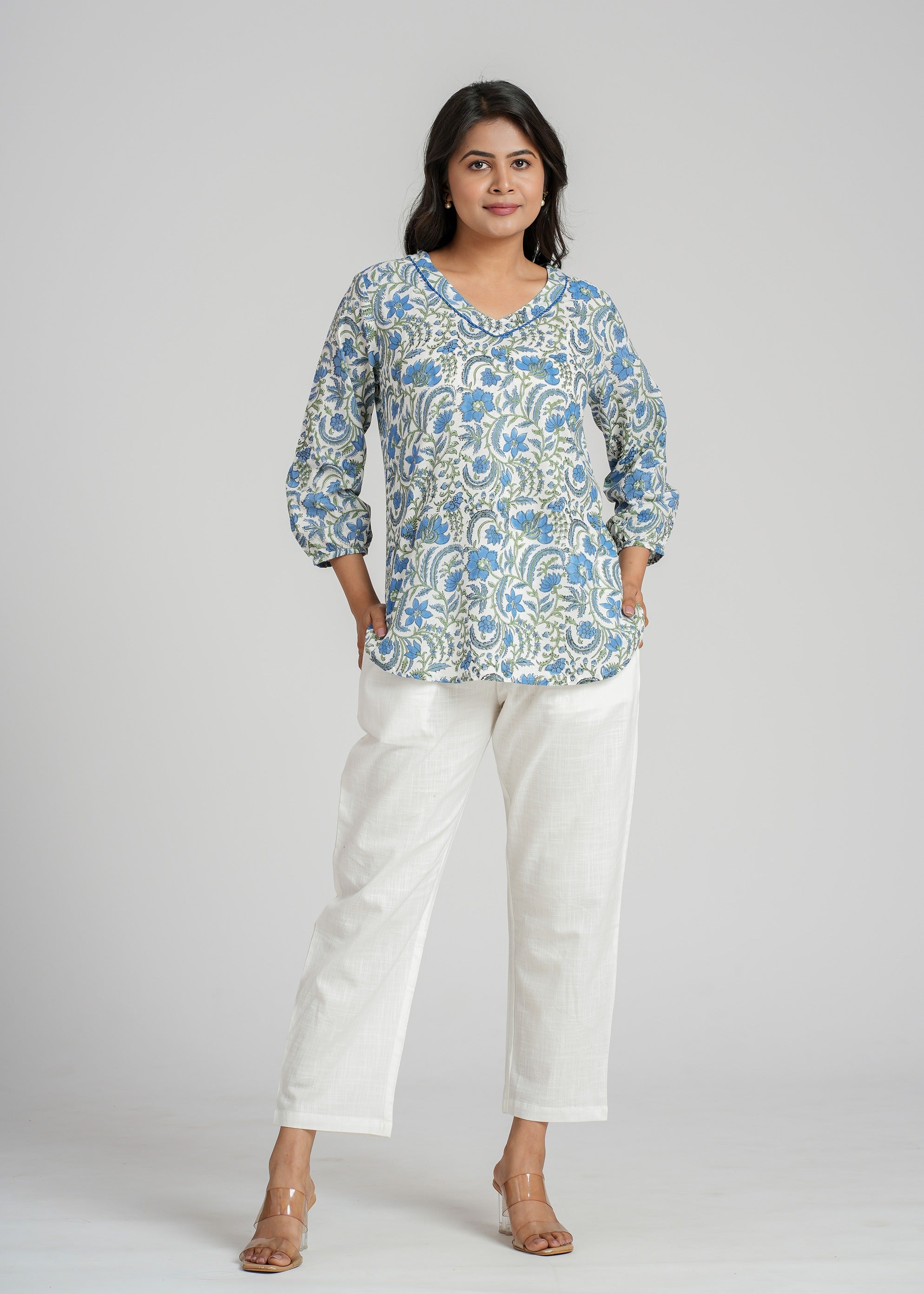 Block Printed Short kurti