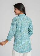 Block Printed Cotton Short Kurti