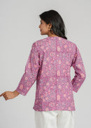 Block Printed Cotton Short Kurti