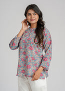 Block Printed Cotton Short Kurti