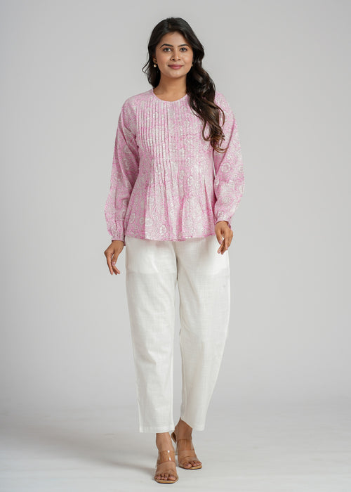 Block Printed Cotton Short Top