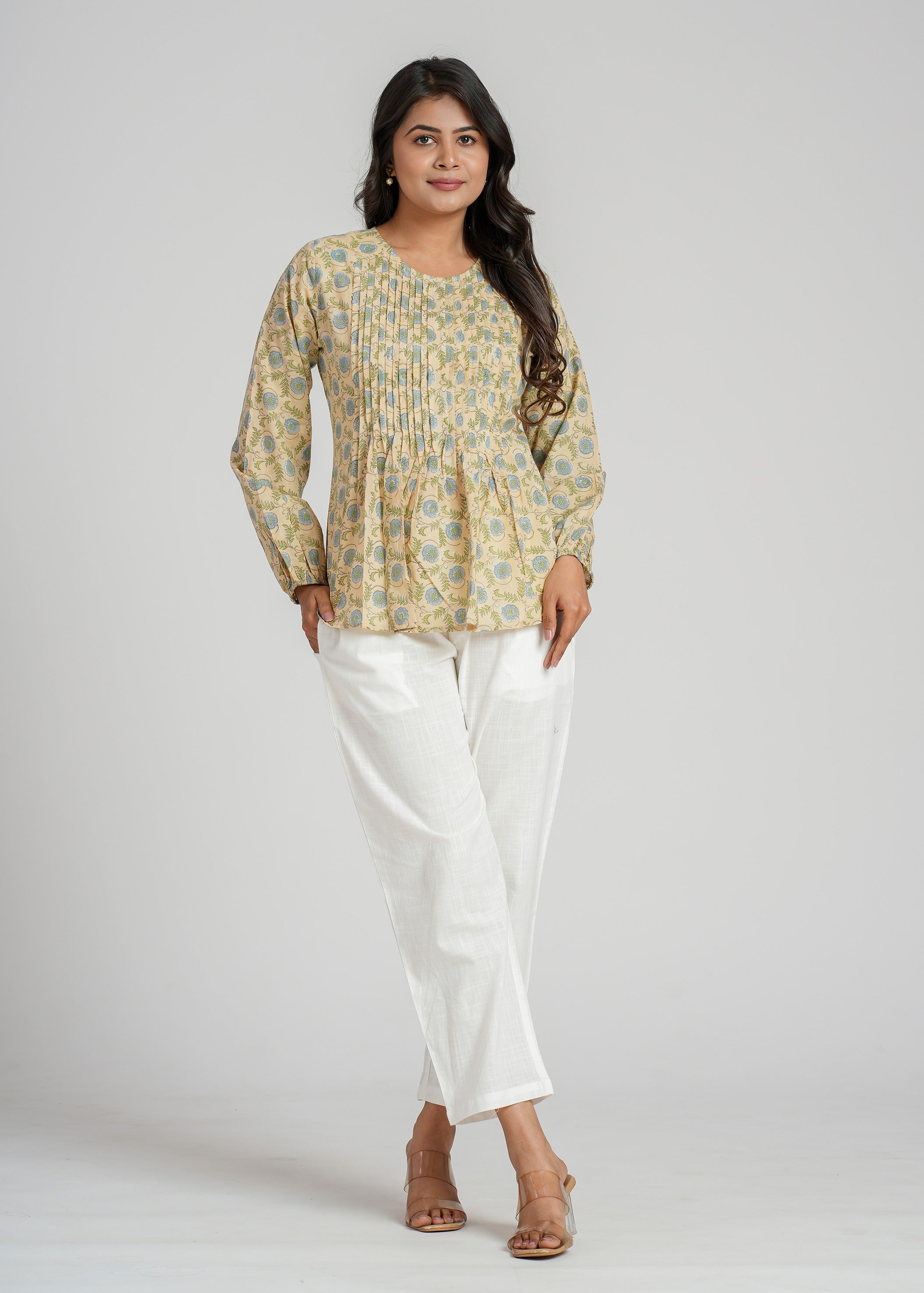 Block Printed Cotton Short Top
