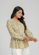 Block Printed Cotton Short Top