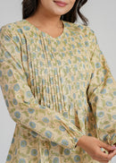 Block Printed Cotton Short Top