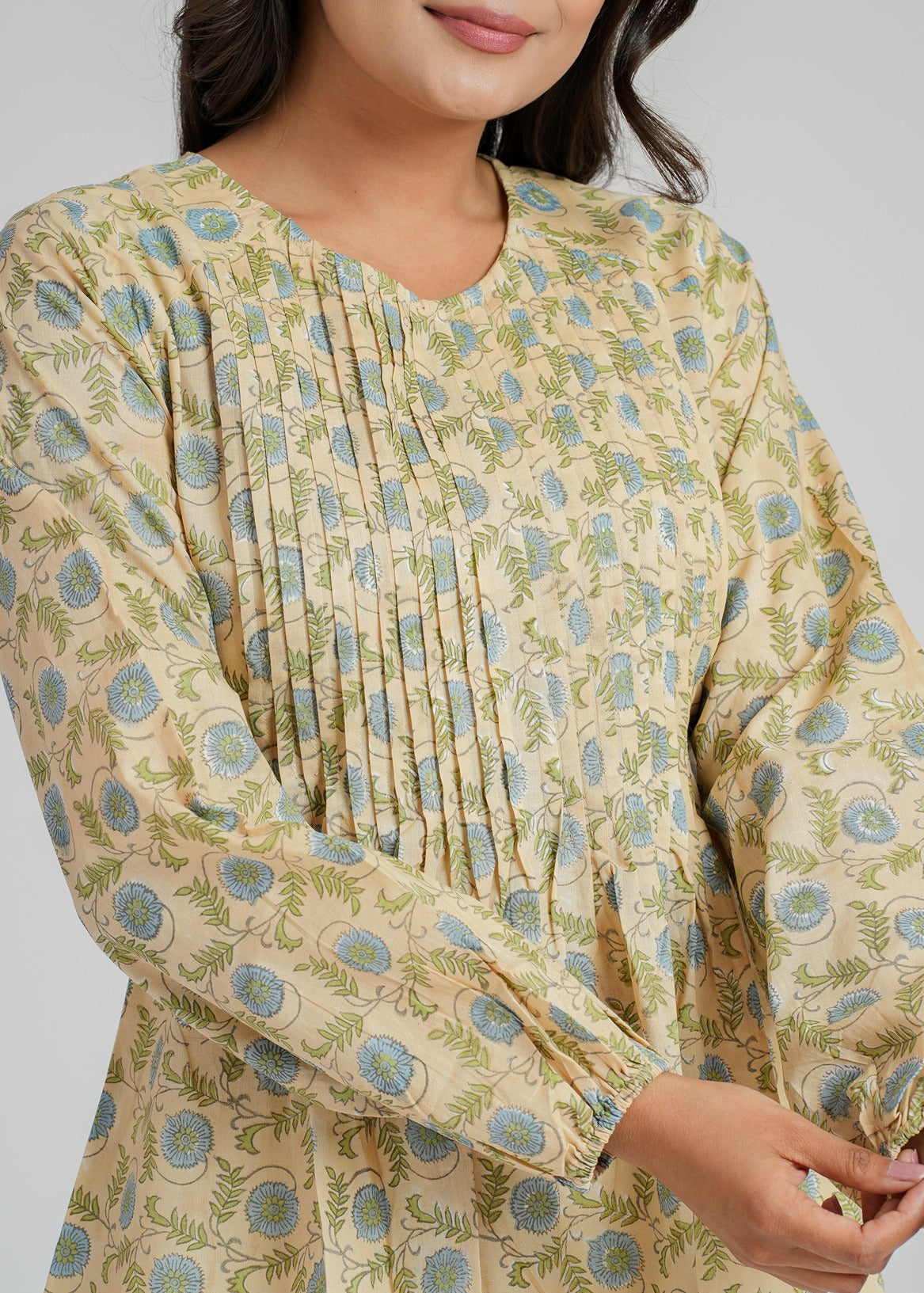 Block Printed Cotton Short Top