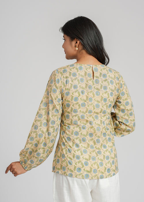 Block Printed Cotton Short Top