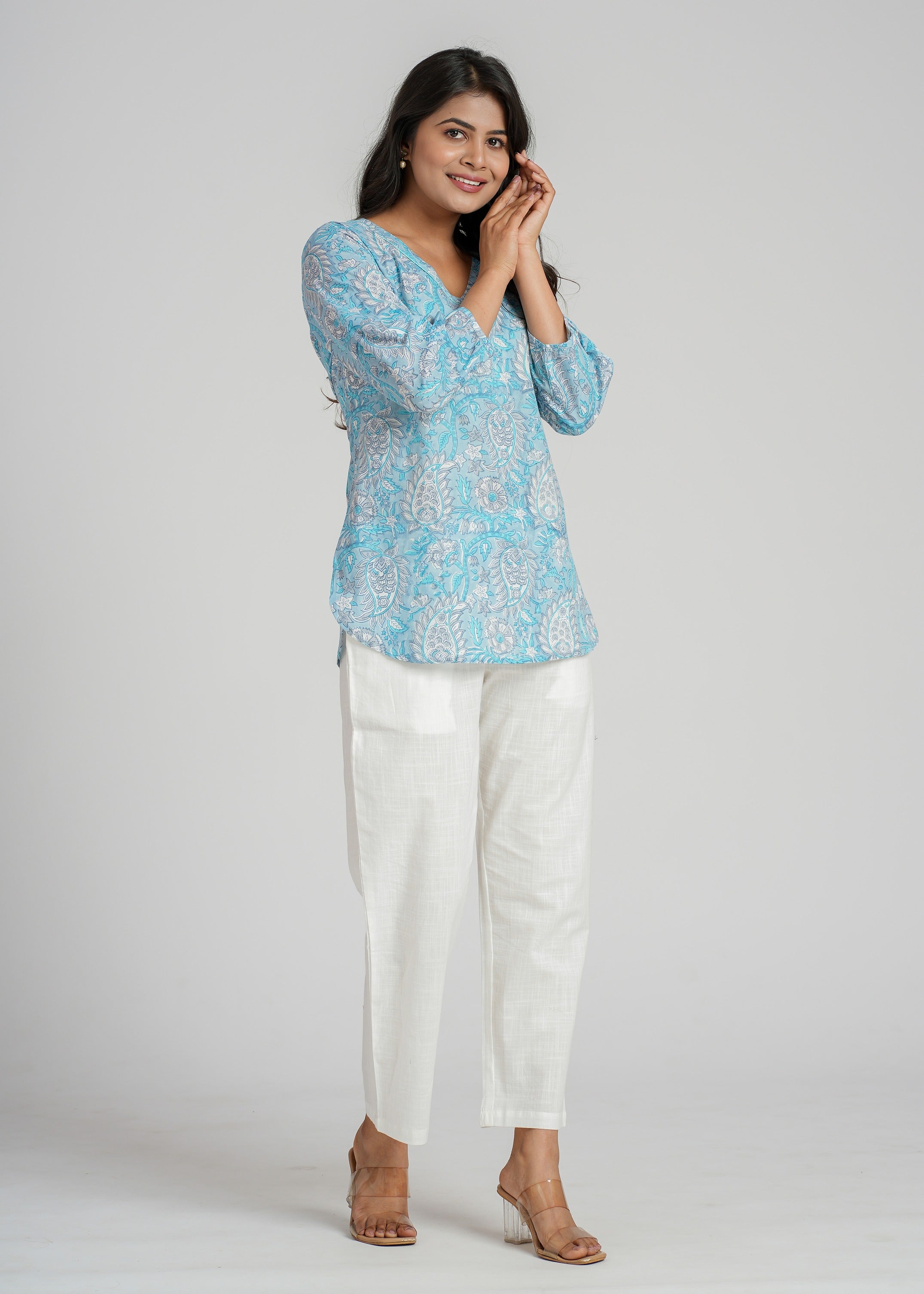 Block Printed Short Kurti