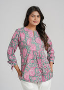 Block Printed Cotton Short Top