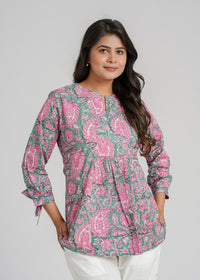 Block Printed Cotton Short Top