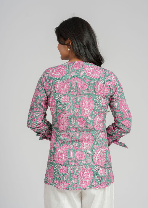 Block Printed Cotton Short Top