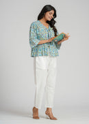 Block Printed Cotton Short Top
