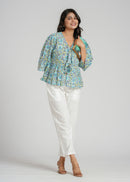 Block Printed Cotton Short Top