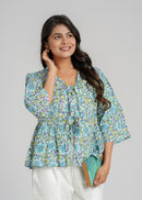 Block Printed Cotton Short Top
