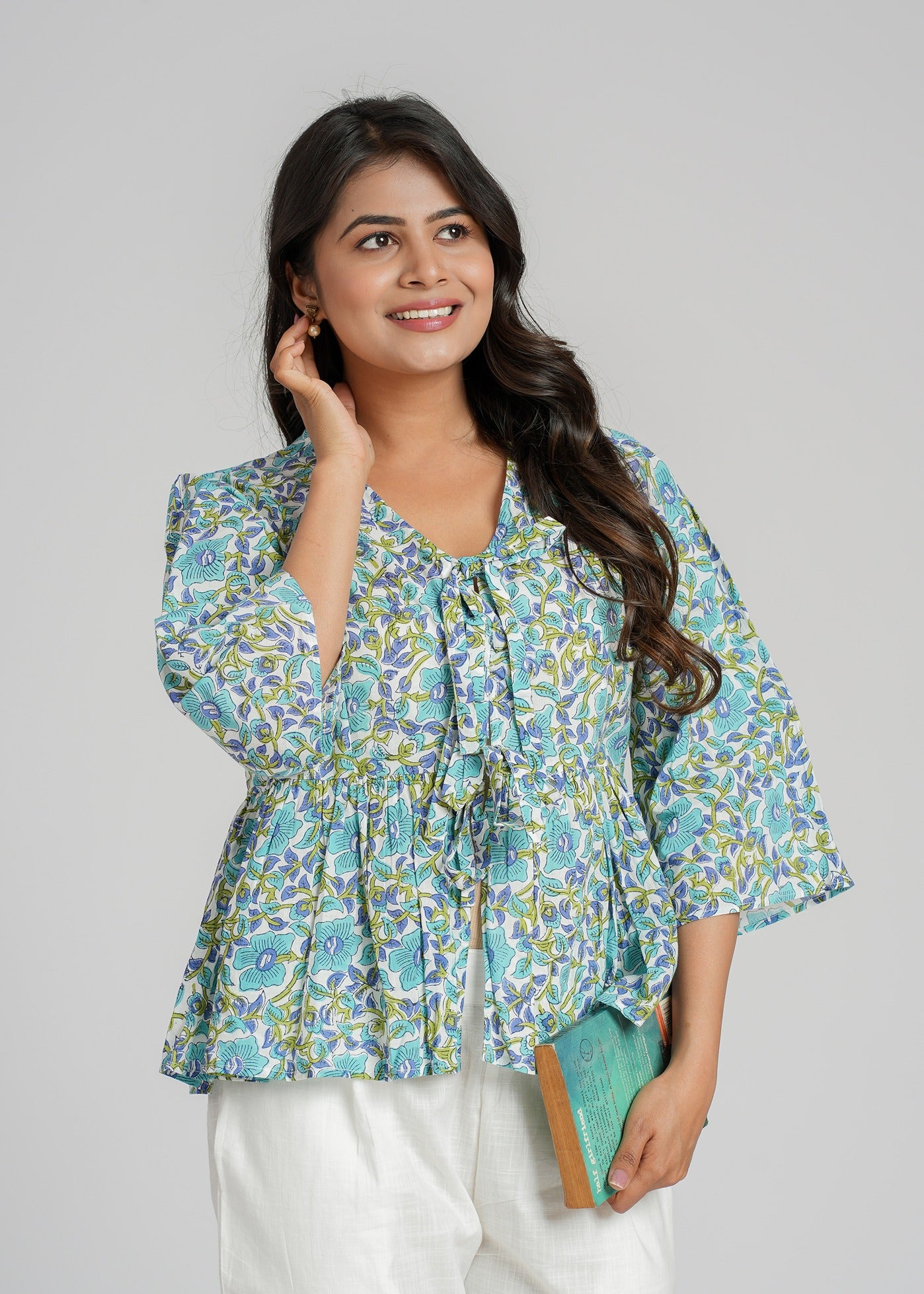 Block Printed Cotton Short Top