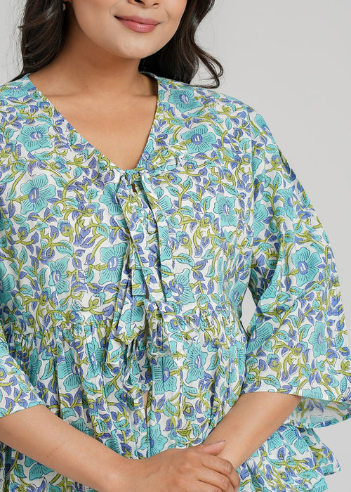 Block Printed Cotton Short Top