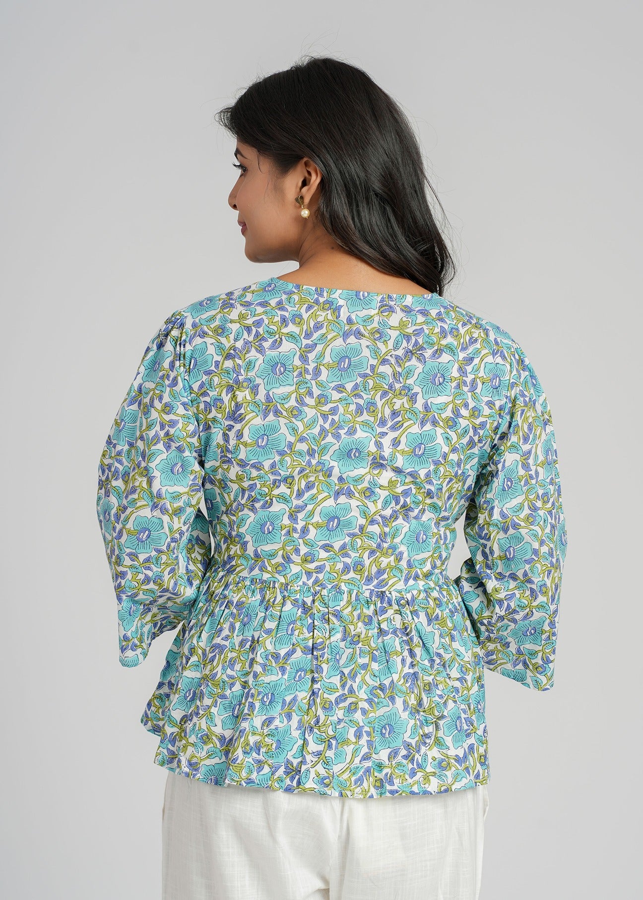 Block Printed Cotton Short Top