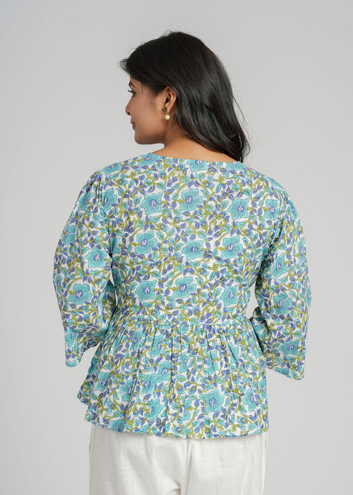 Block Printed Cotton Short Top