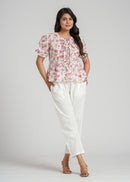 Block Printed Cotton Short Top