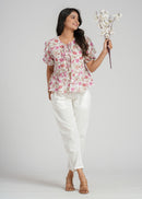 Block Printed Cotton Short Top