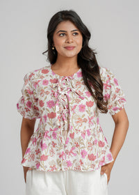 Block Printed Cotton Short Top