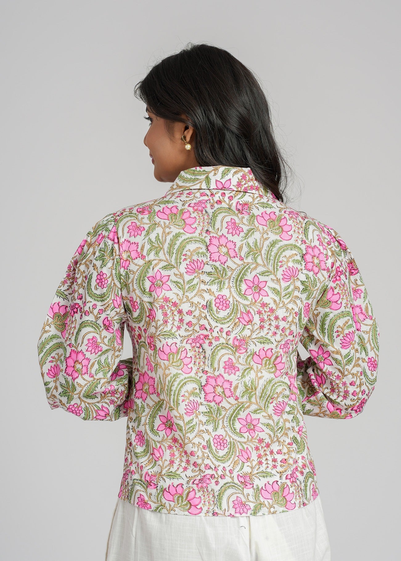 Women’s Cotton Block Printed Short Top