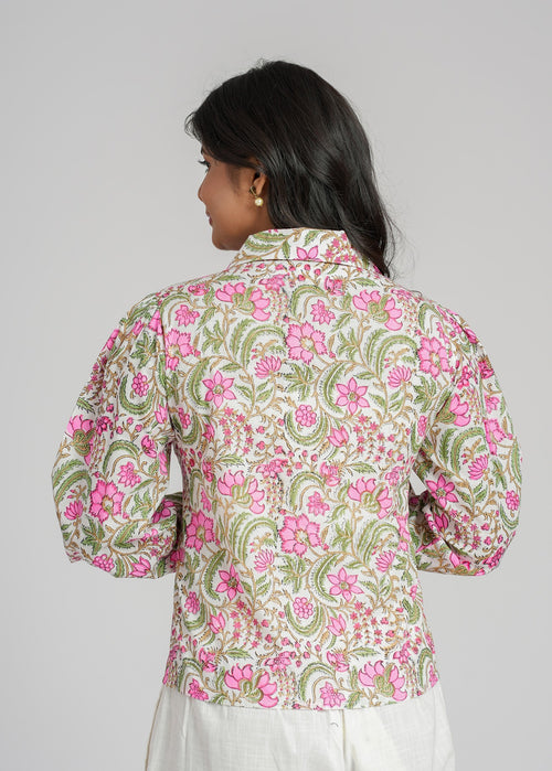 Women’s Cotton Block Printed Short Top