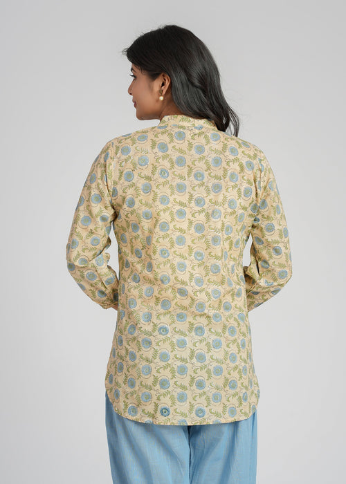 Block Printed Cotton Short Kurti